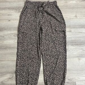 Amazon Leopard Print Pants - Black and Brown